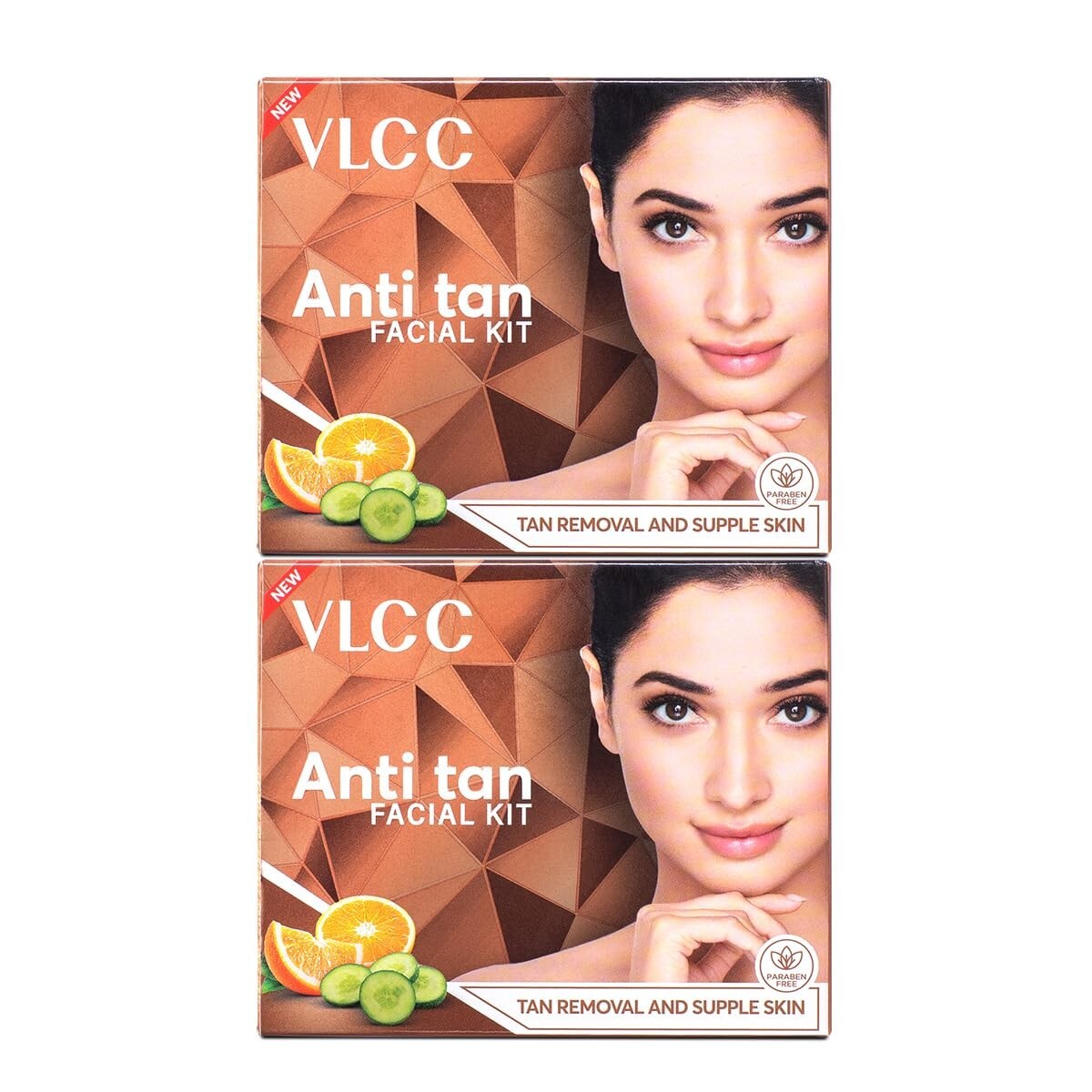 VLCC Anti Tan Facial Kit - 60g X 2 (Pack of 2) | Power of 25 Vital Ingredients